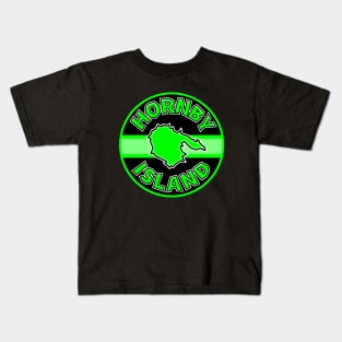 Hornby Island Classic Circle - Bright Lime Green Round - Hornby Island Kids T-Shirt